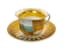 PAIRE DE TASSES ET DE SOUCOUPES EN PORCELAINE RUSSE
Tasses : Fabrique Batenin, Saint-Pétersbourg, années 1830 ; soucoupes : Fabrique de porcelaine Kuznetsov