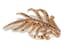 PINK GOLD AND COGNAC DIAMONDS FEATHER RING