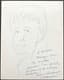 CHARLES TRENET (1913-2001)
Autographed photographic card signed ‘Charles Trenet' with a drawing and inscription in French