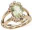 14K YELLOW GOLD, CITRINE, DIAMONDS RING