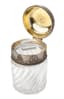 RUSSIAN CUT GLASS SILVER-GILT TOPPED PERFUME BOTTLE
St Petersburg, late 19th century