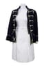 CHANEL BY KARL LAGERFELD SPRING 2009
Navy blue pearl embellished jacket with white skirt