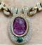 BVLGARI GOLD, RUBY, EMERALD AND DIAMOND NECKLACE