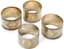 SET OF FOUR FRENCH SILVER MONOGRAMED NAPKINS RINGS
late 19th century