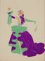 Romain de Tirtoff dit Erté (1892 - 1990)
Chorus girl as a bouquet of  owers Gouache on paper