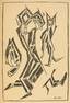 PARNAKH, Valentin (1891-1951), [PICASSO - GOUDIASHVILI] Climbing acrobat / Portrait of the author of the work of Pablo Picasso. 1922.