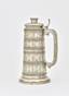A Beer mug with lid, made in the Russian style and decorated with a coin ‘1 ruble’ with the profile of
