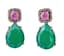 CHRYSOPRASE, AQUAMARINE AND PINK STONE EARRINGS