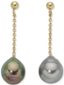 18K GOLD AND BAROQUE PEARL DROP EARRINGS