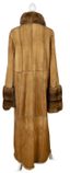 MANTEAU LONG EN FOURRURE DE VISON BRUN REVERSIBLE