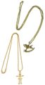 TWO 18K GOLD NECKLACES WITH PENDANTS