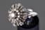DIAMOND, PLATINUM AND WHITE GOLD RING