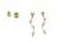 PARURE COLLIER ET BOUCLES D’OREILLES EN OR JAUNE 18K ET PERLES D’EAU DOUCE