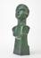 ART DECO GREEN PORCELAIN FEMALE BUST