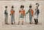 [THE BRITISH 12TH REGIMENT OF LIGHT DRAGOONS]
UNKNOWN FRENCH ARTIST, 19TH CENTURY
Soldiers of the Allied armies. Circa 1815.