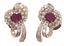 PAIR OF THAI RUBY AND DIAMOND EARRINGS