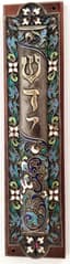 RUSSIAN SILVER AND CLOISONNÉ ENAMEL MEZUZAH
St. Petersburg, late 19th century