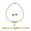 ADLER GENÈVE
PARURE EN OR JAUNE 18K PERLES DE CULTURE, ÉMERAUDES ET DIAMANTS, ANNEES 1980-1990