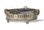 ANDRÉ AUCOC (1856-1911)
SILVER JARDINIÈRE WITH RAMS' HEADS SHAPED HANDLES, DECORATED WITH RIBBONS, LAUREL LEAVES AND COATS OF ARMS, 19TH CENTURY