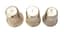 SET OF THREE RUSSIAN SILVER-GILT BEAKERS/ VODKA GLASSES, LATE 19TH CENTURY