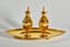 SET OF SILVER-GILT AND EMPIRE STYLE LITURGICAL CRUETS WITH THEIR TRAY