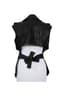 CHANEL BY KARL LAGERFELD
Black leather sleeveless jacket with cropped back
