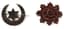 SET OF TWO GARNET BROOCHES