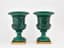 PAIR OF RUSSIAN MALACHITE INTERIOR VASES
Russia, 20th century