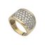 BAGUE EN OR JAUNE ET GRIS 14K ET DIAMANTS