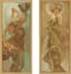 ALPHONSE MUCHA (1860-1939)
Lot of two lithographs: series 'The Moon and the stars’ - L’Etoile Polaire and La Lune
