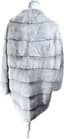LAYERED SILVER GREY MINK FUR JACKET