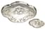 [FROM THE ESTATE OF ELIZAVETA DEMIDOVA-OBOLENSKAYA]
STERLING SILVER CARD TRAY AND A VISITING CARD HOLDER
Mark of William Comyns, MAPPIN & WEBB, London, 1905