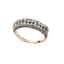 ‘JARRETIERE’ DOUBLE-ROWS 18K YELLOW GOLD, DIAMONDS RING, circa 1900-1910