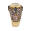 SILVER-GILT RING FANTAISIE WITH COLOURED STONES