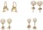 ENSEMBLE DE QUATRE PAIRES DE BOUCLES D’OREILLES EN OR JAUNE 18K ET PERLES