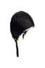 HERMÈS
Black leather helmet with silk lining and matching leggings