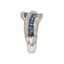 14K WHITE GOLD DIAMOND AND SAPPHIRE RING