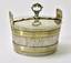 Silver-gilt Trompe l'Oeil sugar bowl with a lid in the "neo-Russian style" in the form of a Barrel.
Master I. Auvin, Russia, Saint Petersburg, 1860
(during the reign of Alexandre II)