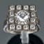 SQUARE WHITE GOLD AND DIAMOND RING