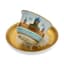 PAIRE DE TASSES ET DE SOUCOUPES EN PORCELAINE RUSSE
Tasses : Fabrique Batenin, Saint-Pétersbourg, années 1830 ; soucoupes : Fabrique de porcelaine Kuznetsov