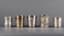 SET OF FIVE SILVER GOBLETS, EARLY 20TH CENTURY