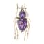 AMETHYST, DIAMOND AND GOLD ANTIQUE RUSSIAN SCARAB BROOCH