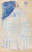 Yuri ANNENKOV (1889 – 1974)
A sketch of the costume for the film "Princess Tara¬kanov" by Theodore Otsep and Mario Soldati, 1938. Paper, pencil, gou...