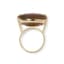 14K YELLOW GOLD AND YELLOW QUARTZ RUTILE HANDMADE RING