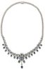 COLLIER EN OR 18K, DIAMANTS ET SAPHIRS