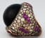 DE GRISOGONO 18K ROSE GOLD, AMETHYST, BROWN DIAMOND, PINK SAPPHIRE RING