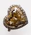 Heart ring
2,60 cts heart-cut diamond Fancy Brown-Orange GIA Certificate Set with brilliant diamonds