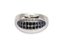BAGUE EN OR GRIS 18K, DIAMANTS ET SAPHIRS