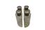 A SUITE OF FOUR JANE DERVAL ART DECO SILVER-MOUNTED SCENT BOTTLES WITH SILVER STOPPERS
