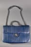 CHANEL BLUE LIZARD PERFECT EDGE FLAP BAG**